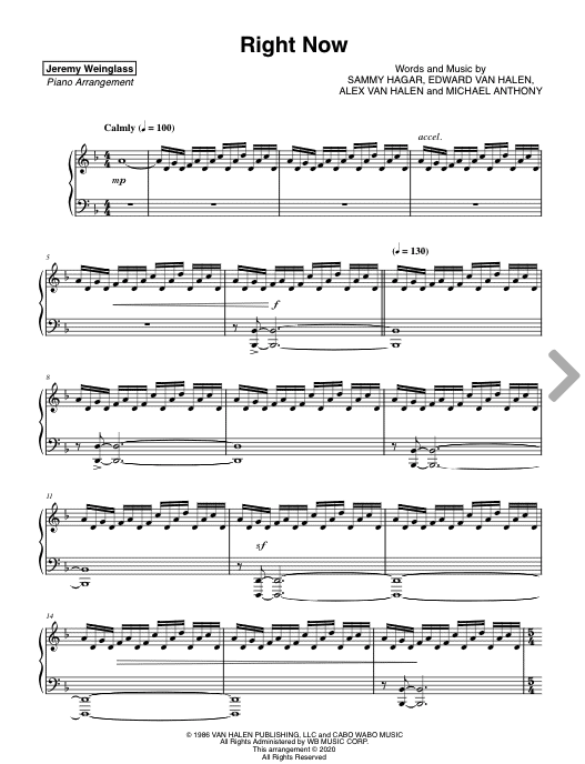 Right Now sheet music