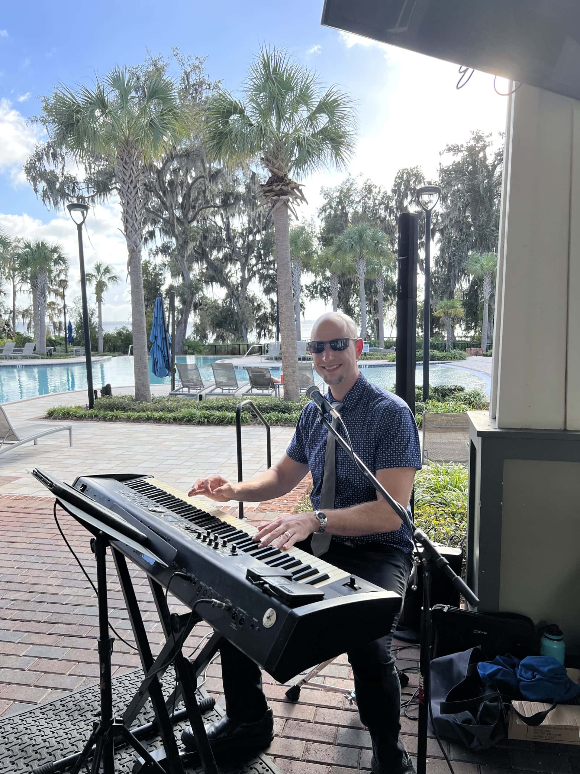 performing at the River Club